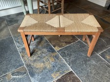 David Kirkness Orkney Double Topped Seagrass Stool Vintage