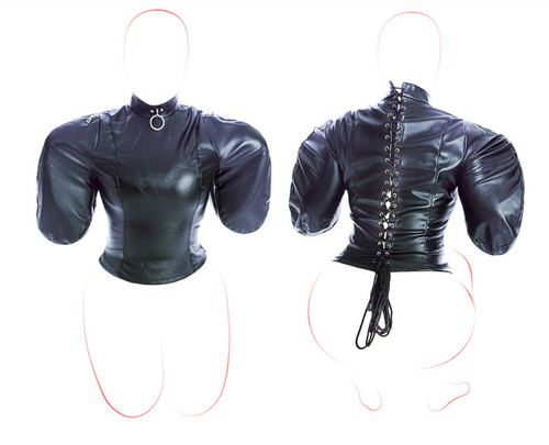 Leather straight jacket - leather,