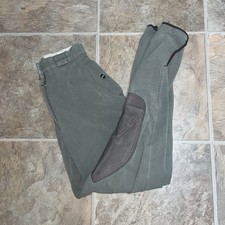 EUC Pikeur Front Zip Breeches Knee Patch 26L Gray