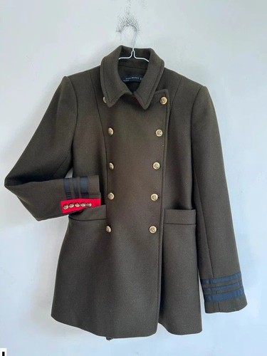 Zara woman military coat khaki
