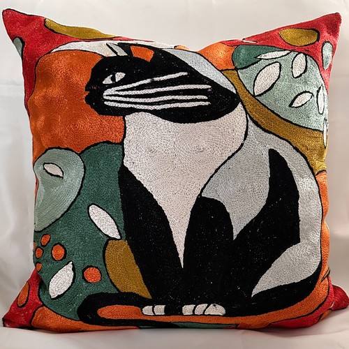 Hand embroidered crewel - hand,