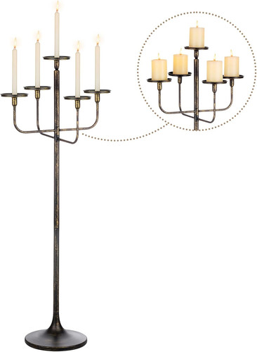 Black candelabra candle - black,