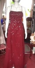 Beautiful Prom/ Ball  Gown In Maroon With Sequin Pattern By Jora Collection XL