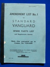 Standard Vanguard Spare Parts