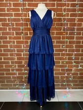 Goddiva Navy Tiered Shimmer