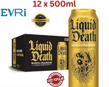 Liquid Death Mango Chainsaw Sparkling Water 12 Pack, 500ml
