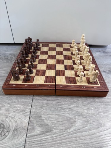Folding wooden chess set - set, –