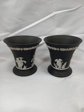 Wedgwood Black Jasperware Pair