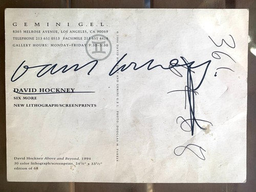 David hockney autographed - hockney,
