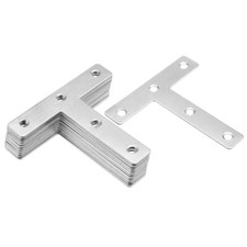 15pcs Flat Plate T Shape 80x80mm Angle Corner Brace Mending Repair Brackets
