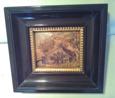 Small antique painting in real