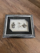 Framed Wall Decor Silver Colour Frame Wall Hanging Silver Pear Apple Flower