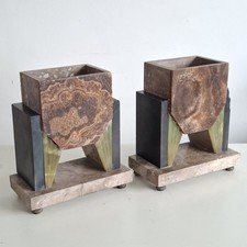 French Art Deco Marble Vases