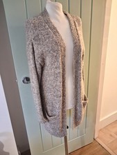 FAT FACE GORGEOUS LADIES KNEE LENGTH OATMEAL CARDIGAN SIZE 12 GREAT CONDITION