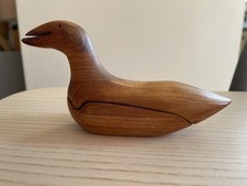 Deborah D. Bump Duck/Bird Wooden Stash Box 1980. 8 inches. Great Condition.
