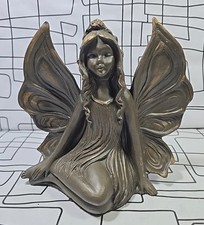 Flower Fairy Statue Bronze Finish Nymph Indoor And Garden Decoration Ornament