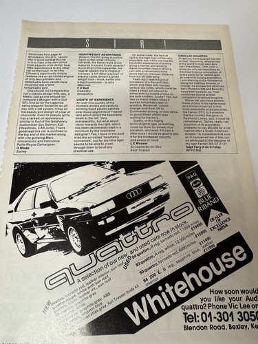 Original vintage 1985 audi - original, ur