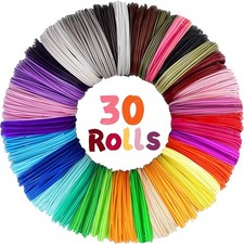 3D Pen Filament Refills PLA 30 Colors 3D Printing Pen Filament 1.75mm for Kids