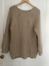 Zadig & Voltaire Knitted Maddy Jumper, Long Line, M - Beige