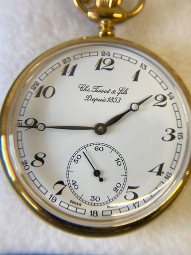 Tissot pocket watch open face - watch,