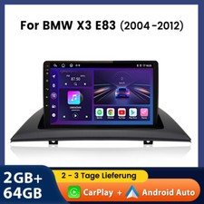 2+64G Car Stereo Apple CarPlay For BMW X3 E83 2004-2012 Android 14 Radio GPS RDS
