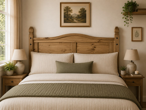 Kingsize headboard rustic - -,