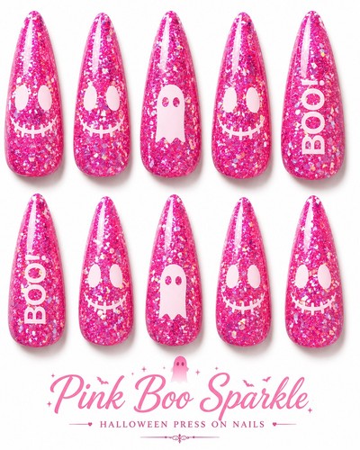 Pink boo handmade - pink, on