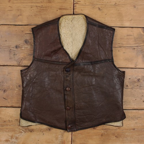 Vintage leather vest mens - m,