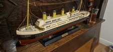 Detailed Wooden Model of the Titanic, Stunning Replica of the Iconic Ship