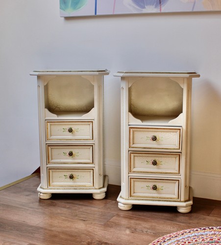 Pair vintage hand painted - pair,