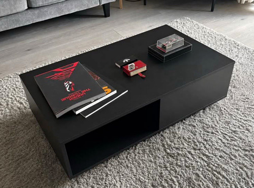 Rectangular black wood - black, coffee
