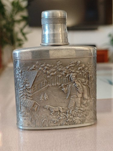 Rare german pewter hip - rare,