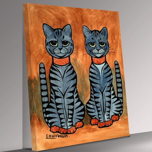 Two cats louis wain wall - wain,
