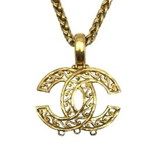 CHANEL Women's Coco Mark Long Chain Necklace, Gold Color, T1