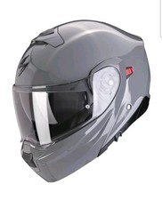 Scorpion EXO 930 EVO Modular Flip Up Motorcycle Helmet Gloss Grey - Inc Anti Fog