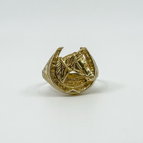 Vintage 9ct gold horse head - vintage,