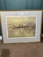 Gerald Coulson 'Outbound Lancaster' Aviation Print Framed