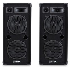MAX210 Dual 10" DJ Speakers - 1800W PA Sound System for Parties & Events