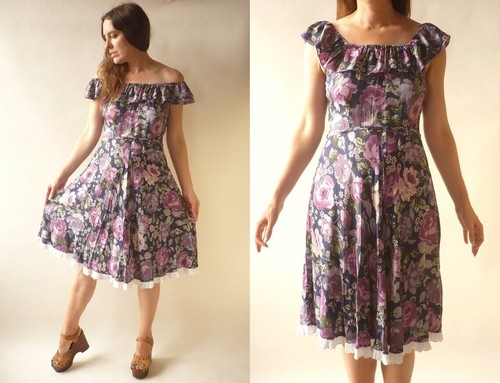 1970 vintage floral printed - 1970's,