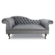 Grey Velvet Chesterfield