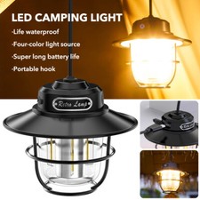 LED Retro Camping Lights Stepless Dimming Outdoor Portable Tent Pendant Lanterns