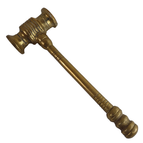 Auctioneer hammer solid brass - hammer,
