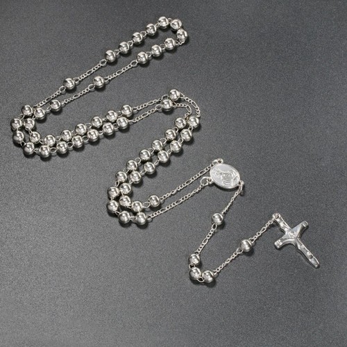 Rosary bead necklace catholic - necklace,