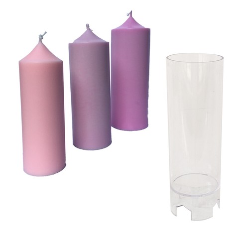 Plastic candle mold cylinder - plastic,