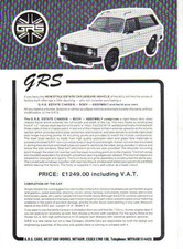 GRS Estate Hunter Based Kit Car Original black & white Sales Brochure
