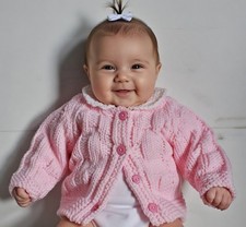 Hand Knitted Baby Pink Chunky