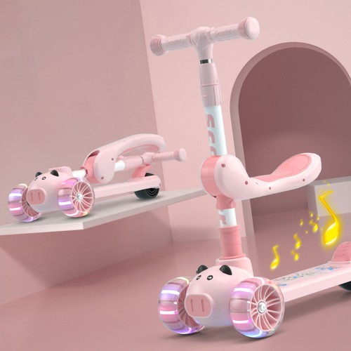 Pink wheeled scooter - pink,
