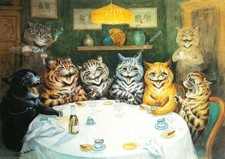 LOUIS WAIN - THE AFTER-DINNER SPEAKER. A MODERN REPRINT OF A COLOUR CAT PRINT BY