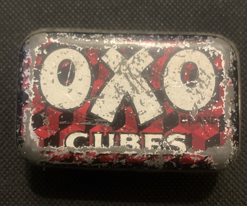 Vintage oxo cube tin 1940s - vintage,