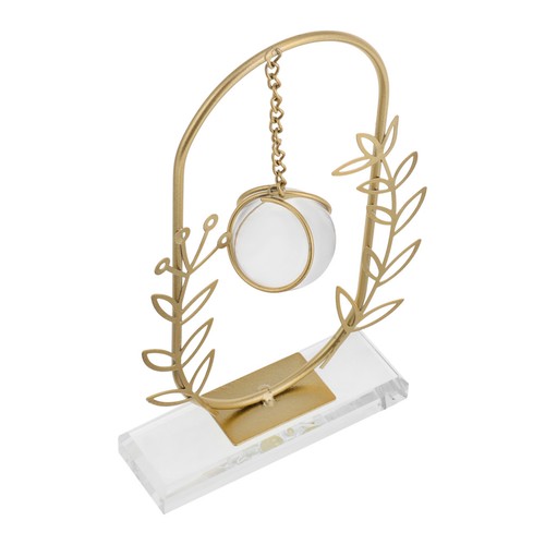 Oval frame crystal - crystal, ball